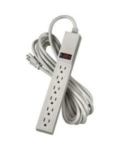 Fellowes 6-Outlet Power Strip, 15ft Cord, Platinum