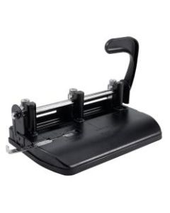 OIC Heavy-Duty 3-Hole Lever Punch, Black