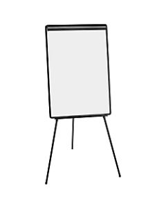 MasterVision Easy Clean Tripod Non-Magnetic Dry-Erase Whiteboard Presentation Easel, 71 1/2in, Steel Frame With Black Finish