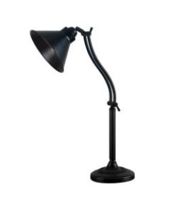 Kenroy 27in Adjustable-Arm Desk Lamp, Oil-Rubbed Bronze Finish