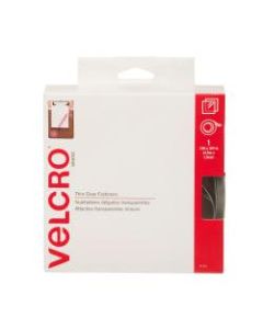 VELCRO Brand Velcro Self Stick Tape Roll With Dispenser Box, Clear, 3/4in x 180in