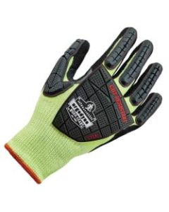 Ergodyne ProFlex 7141 Hi-Vis Nitrile-Coated DIR Level 4 Cut-Resistant Gloves, Medium, Lime