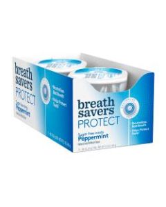 Breath Savers Protect Mints, Peppermint, 0.88 Oz, Pack Of 6