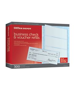 Office Depot Brand Business Check Refill Pack, 1-Part, Pack Of 300