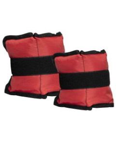 Mind Reader Adjustable Wrist And Ankle Weights, 2 Lb, 1inH x 12-1/2inW x 5inD, Red, Pack Of 2 Weights