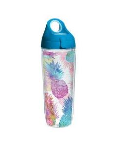 Tervis Water Bottle With Lid, 24 Oz, Watercolor Pineapple