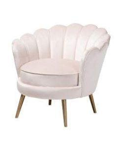 Baxton Studio 8862 Seashell Accent Chair, Light Beige