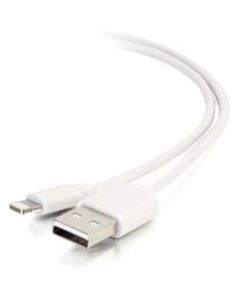 C2G 1m USB A to Lightning Cable - Charging Cable - iPhone Cable - 3ft White - Use with the latest generation Apple iPad, iPhone or iPod devices to sync and charge