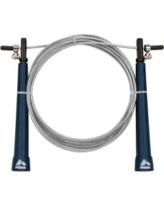 RBX 9-Foot Adjustable Speed Rope with 5-Inch Handles (Navy) - Navy Blue