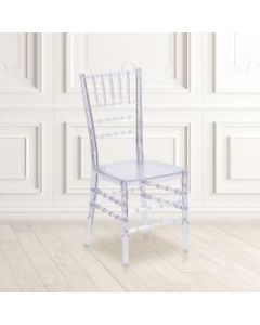 Flash Furniture Elegance Stacking Chiavari Chair, Plastic, Ice Crystal