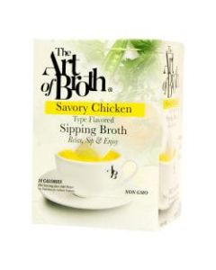 The Art of Broth Chicken Flavored Sipping Broth, Box Of 20 Bags