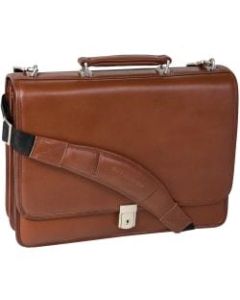 McKlein Lexington Leather Expandable Briefcase, Brown