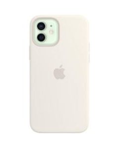 Apple iPhone 12 , 12 Pro Silicone Case with MagSafe - White - For Apple iPhone 12, iPhone 12 Pro Smartphone - White - Silky, Soft-touch - Scratch Resistant, Drop Resistant - Silicone, MicroFiber - 1