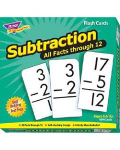 Trend All Facts Skill Drill Flash Cards, Subtraction, Pack Of 169 Cards