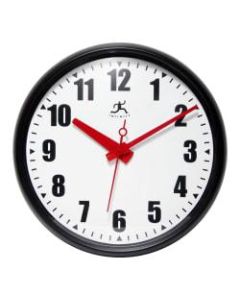 Infinity Instruments Impact Wall Office Clock, 15inH x 15inW x 2inD, Black