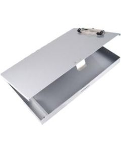 Saunders Tuff Writer Recycled Aluminum Clipboard - 1in Clip Capacity - Side Opening - 12in - Low Profile - Aluminum - Silver - 1 Each