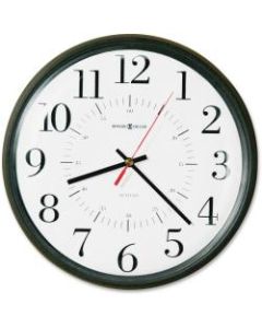 Howard Miller Alton Wall Clock - Analog - Quartz - White Main Dial - Black/Plastic Case - Satin Finish