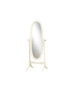 Monarch Specialties Sara Oval Mirror, 59inH x 23inW x 20inD, White