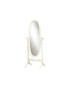 Monarch Specialties Sara Oval Mirror, 59inH x 23inW x 20inD, White