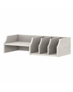 Bush Furniture Universal Desktop Organizer With Shelves, Linen White Oak, Standard Delivery