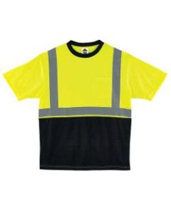 Ergodyne GloWear 8289BK Type-R Class 2 T-Shirt, X-Large, Black/Lime