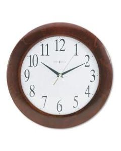 Howard Miller Corporate Wall Clock - Analog - Quartz - White Main Dial - Cherry/Wood Case - Cherry Finish