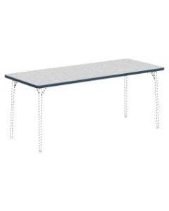 Lorell Classroom Rectangular Activity Table Top, 72inW x 30inD, Gray Nebula/Navy