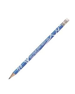 Musgrave Pencil Co. Motivational Pencils, 2.11 mm, #2 Lead, Sharpen Your Testing Skills, Blue/White, Pack Of 144