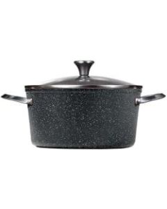 The Rock One-Pot - 7.2Qt Stock Pot with Lid - - Stainless Steel Handle, Forged Aluminum Base, Glass Lid - Cooking - Dishwasher Safe - Oven Safe - Sauce Pot1.80 gal - Black - 2 Piece(s) Pieces per Serving(s)/ Case