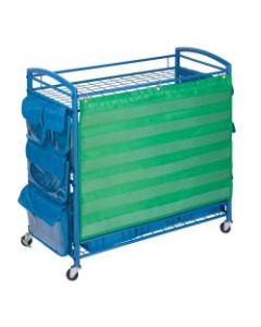 Honey-can-do All-purpose Teaching Cart - Metal - 34in Length x 13.6in Width x 24.1in Height - Steel Frame - Blue - 1