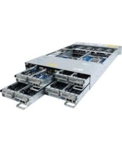 Gigabyte H262-Z63 Barebone System - 2U Rack-mountable - AMD  - 128 GB DDR4 SDRAM DDR4-3200/PC4-25600 Maximum RAM Support - 16 Total Memory Slots - ASPEED AST2500 Integrated - 2 2.5in Bays   - 2 USB 3.0 Ports - 2 x 2200 W