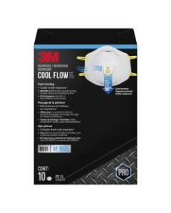 3M Cool Flow Paint Sanding Valved Respirator N95, 8511P10-DC-PS, Pack of 10
