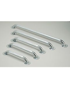 Medline Knurled Grab Bars, 16in, Chrome, Case Of 3