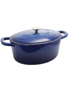 Crock-Pot Artisan 7-Quart Cast Iron Dutch Oven, Sapphire Blue