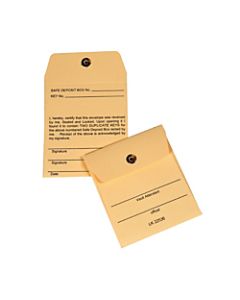 Control Group Permanent-Lock Vault Key Envelopes, 3in x 5in, Snap Closure, Manila, Pack Of 25