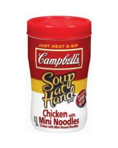 Campbells Soup At Hand, Chicken With Mini Noodles, 10.75 Oz, Box Of 8