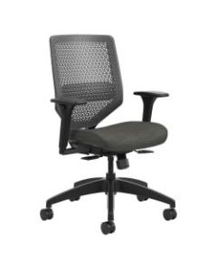 HON Solve Fabric Mid-Back Task Chair, ReActiv Back, Ink/Black