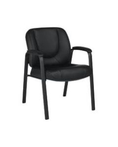 Offices To Go Luxhide Bonded Leather Guest Chair, Black
