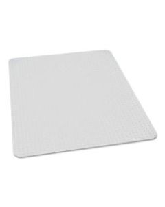 SKILCRAFT Biobased Chair Mat For High-Pile Carpets, 46in x 60in, No Lip, Clear (AbilityOne 7220-01-656-8318)