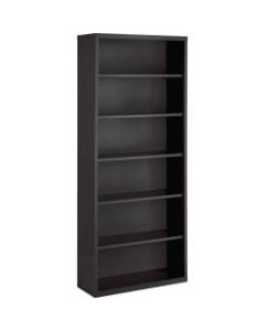 Lorell Fortress Series 82in 6 Shelf Contemporary Bookcase, Gray/Dark Finish, Standard Delivery