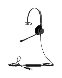 Jabra BIZ 2300 USB MS Wired Mono Headset - Mono - USB - Wired - Over-the-head - Monaural - Supra-aural - Noise Cancelling Microphone