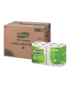 Marcal Small Steps 2-Ply Toilet Paper, 100% Recycled, 168 Sheets Per Roll, Pack Of 16 Rolls