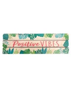 Amscan Positive Vibes Hanging Sign, 7-1/4in x 23-1/4in, Multicolor