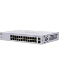 Cisco 110 CBS110-24T Ethernet Switch - 24 Ports - 2 Layer Supported - Modular - 2 SFP Slots - 16.34 W Power Consumption - Twisted Pair, Optical Fiber - Desktop, Wall Mountable, Rack-mountable - Lifetime Limited Warranty