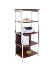 Realspace Mezza 60in 4 Shelf Contemporary Bookcase, Multicolor/Medium Finish