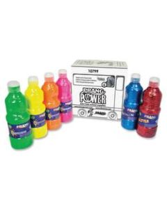 Prang Power Florescent Paint Set, 16 Fl Oz, Assorted Neon Colors, Set Of 6 Paints
