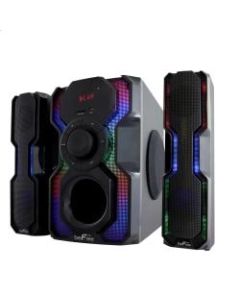 BeFree Sound 2.1-Channel Bluetooth Multimedia Wired Speaker Shelf Stereo System, 9.25inH x 12.2inW x 14.5inD, Black, 995106069M
