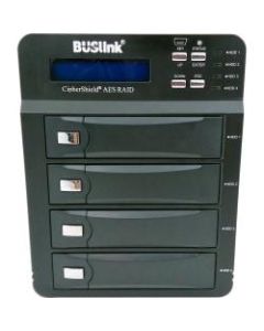 Buslink CipherShield FIPS 140-2 4-bay USB 3.0 eSATA AES 256-bit Encrypted External Drive - 4 x HDD Supported - 4 x HDD Installed - 16 TB Installed HDD Capacity0, 3, 5, 10, LARGE, 3, 5, 10, LARGE - 4 x Total Bays - 4 x 3.5in Bay - External