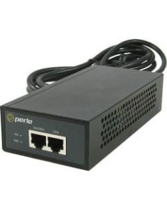 Perle Gigabit PoE/PoE+ Injector - 120 V AC, 230 V AC Input - 1 x 10/100/1000Base-T Input Port(s) - 1 x 10/100/1000Base-T Output Port(s) - 30 W - Wall Mountable