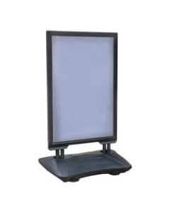 Azar Displays Plastic Weighted Vertical Sidewalk Sign Holder, 43inH x 26-1/2inW x 33inD, Black/White